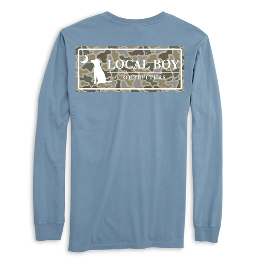 Youth Sand Dog & Moon Camo Plate L/S | Local Boy Outfitters
