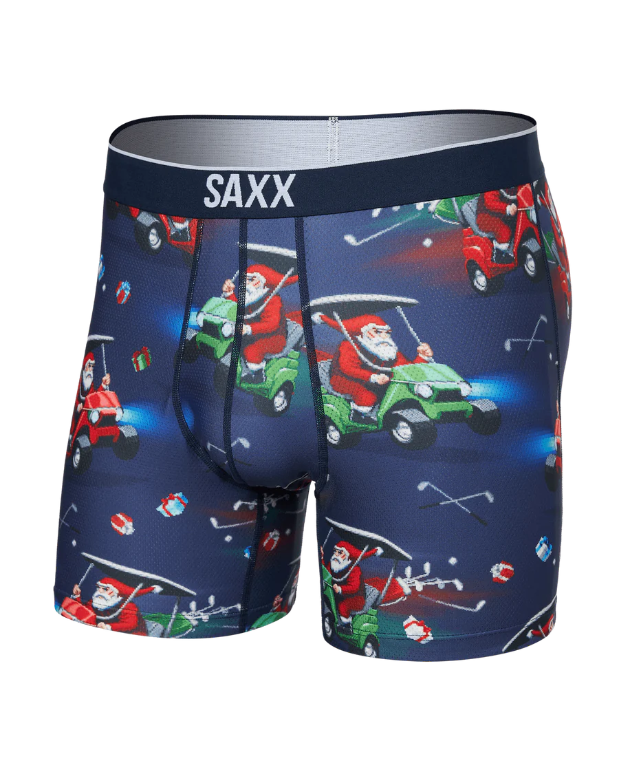 VOLT BREATHABLE MESH BOXER BRIEF-OPEN SLEIGH-NAVY | SAXX