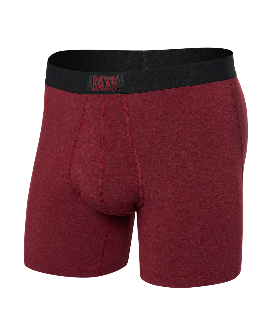 ULTRA SUPER SOFT BOXER BRIEF FLY-TIBETAN RED HEATHER | SAXX