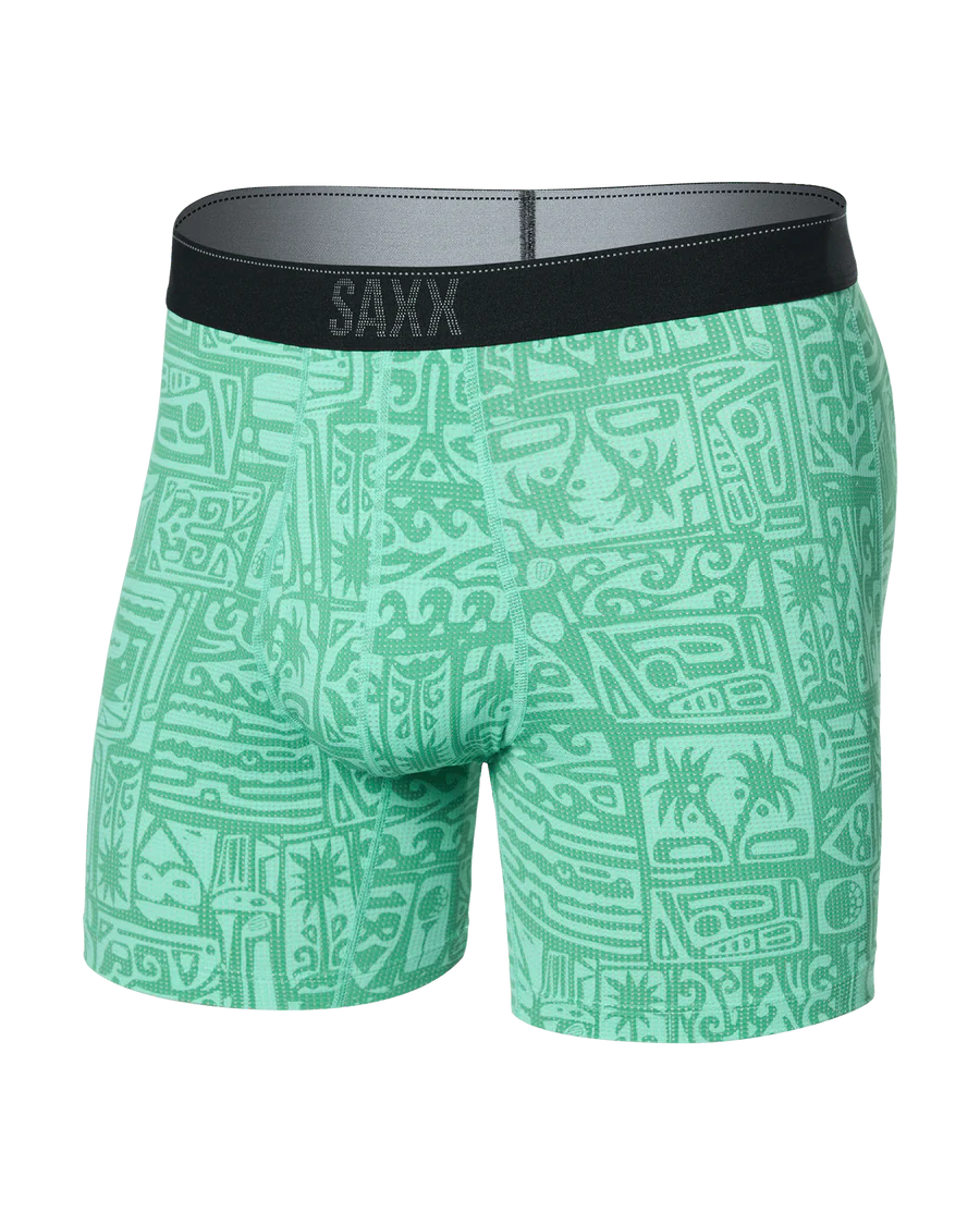 Quest Quick Dry Mesh Boxer Brief in Pretty Birdie Green | SAXX