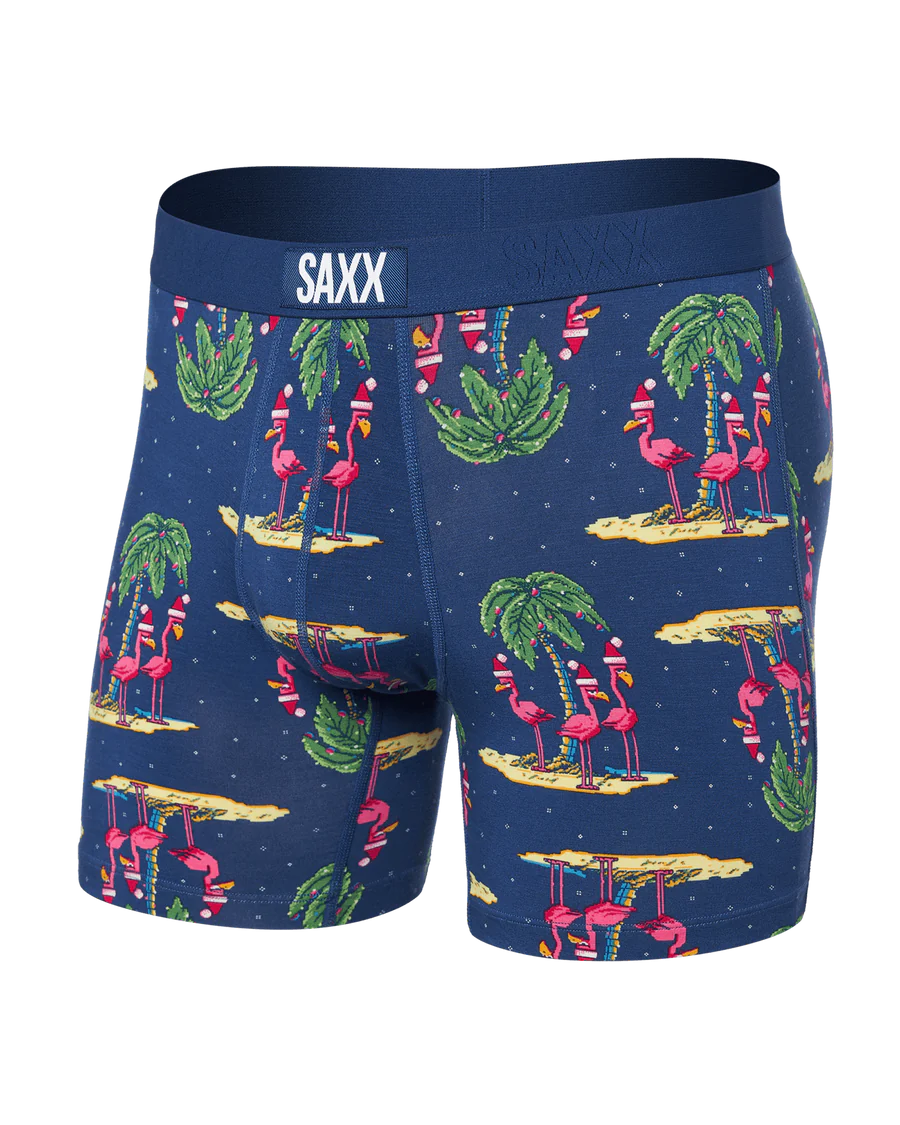 VIBE SUPER SOFT BOXER BRIEF-HOLIDAYS IN PARADISE-BLUE | SAXX