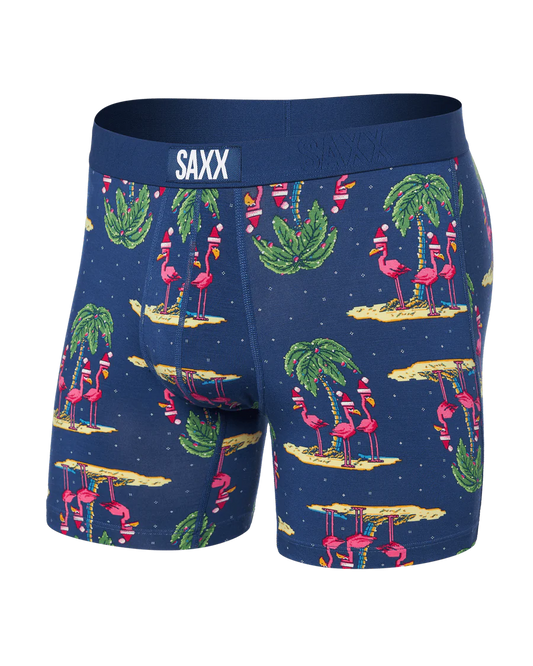 VIBE SUPER SOFT BOXER BRIEF-HOLIDAYS IN PARADISE-BLUE | SAXX