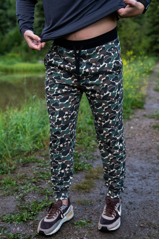 Fleece Jogger in Throwback Camo | Burlebo