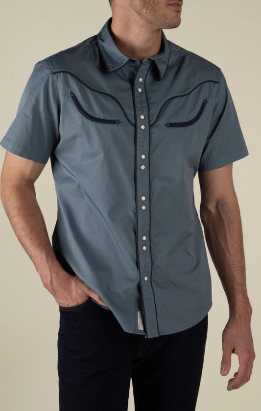 The Prescott Western Shirt in Faded Navy | Sendero