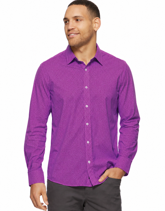 Loretto LS Dot Print Journey Shirt
