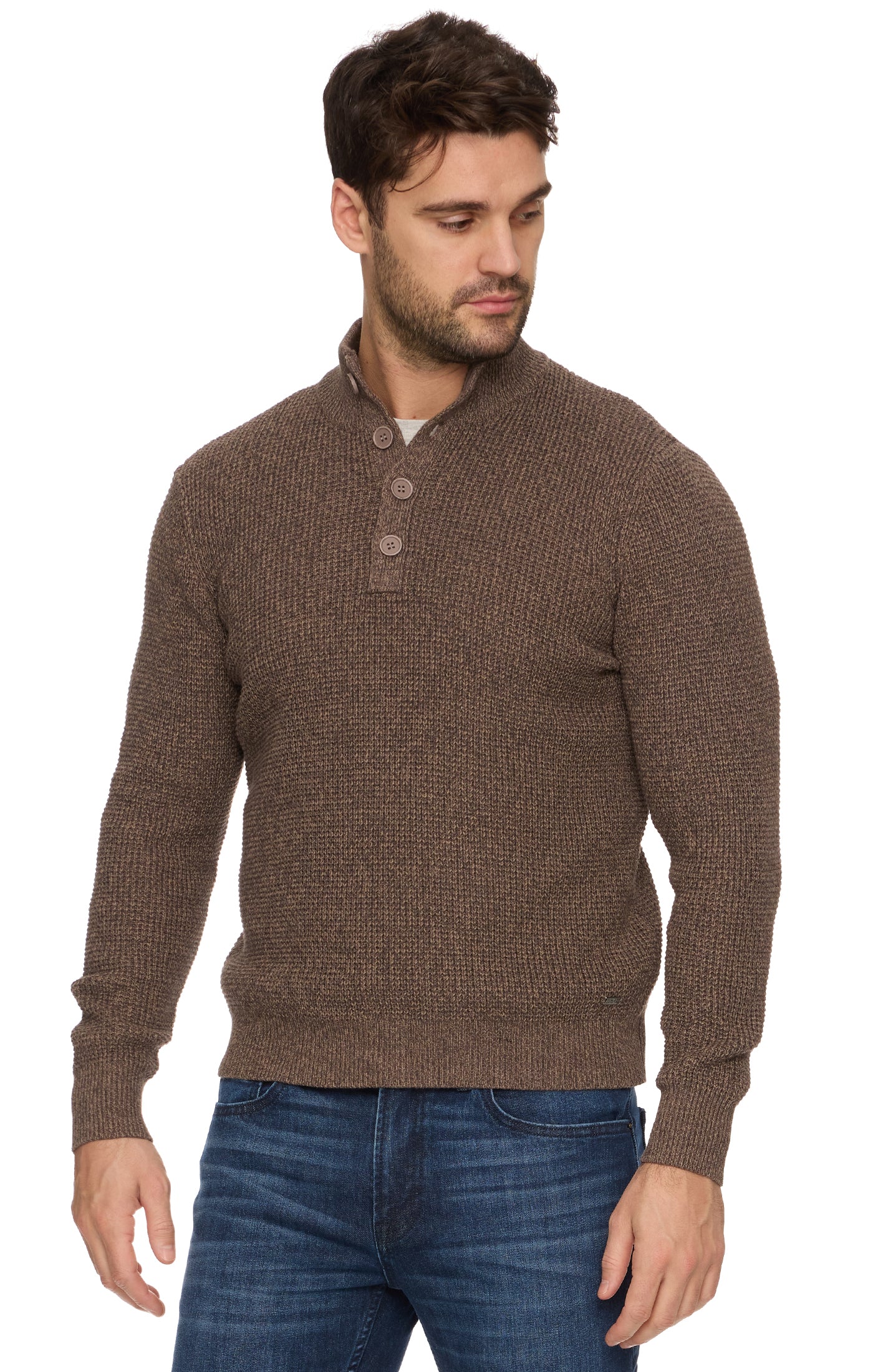 Denver 1/4 Cooling Button Mock Neck Sweater | Flag & Anthem