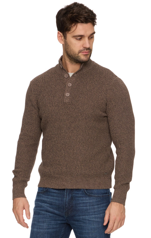 Denver 1/4 Cooling Button Mock Neck Sweater | Flag & Anthem