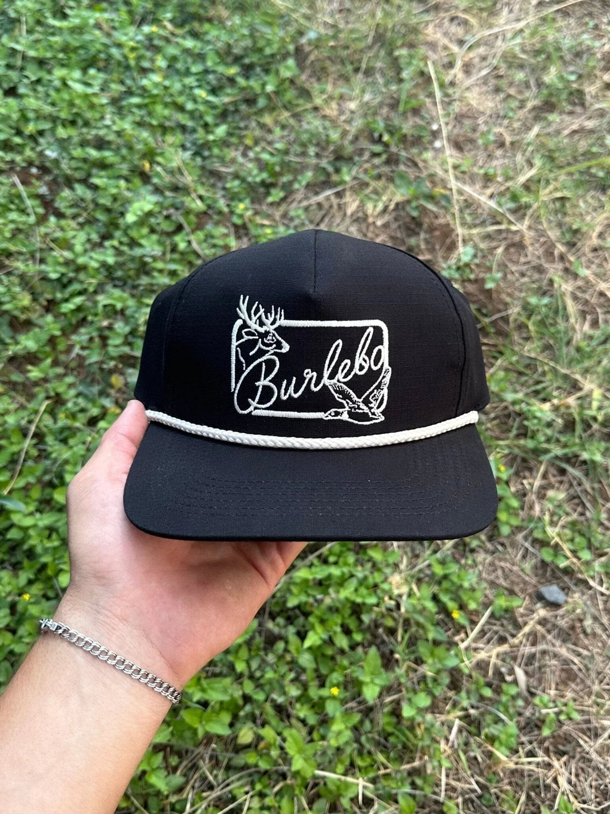 Youth Patch Logo Cap in Black | Burlebo