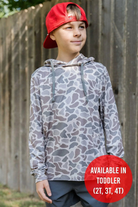 Youth Performance Hoodie in Classic Deer Camo | Burlebo