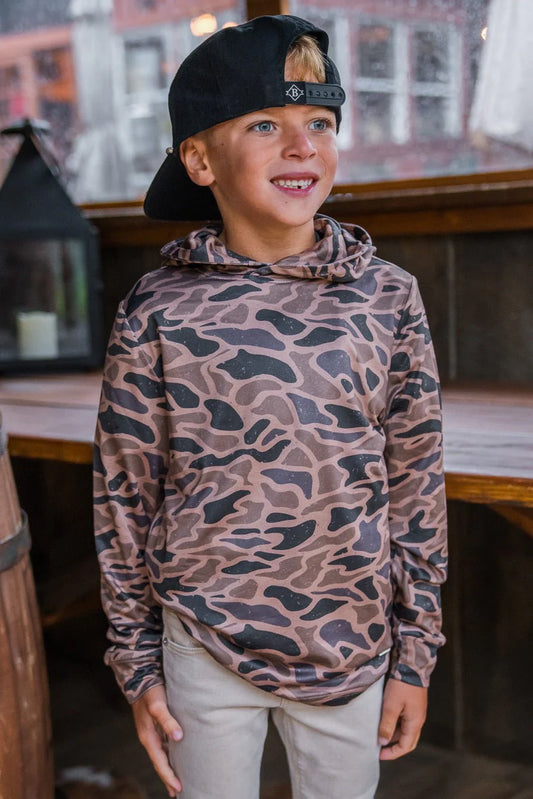 Youth Performance Hoodie in Gauge Camo | Burlebo