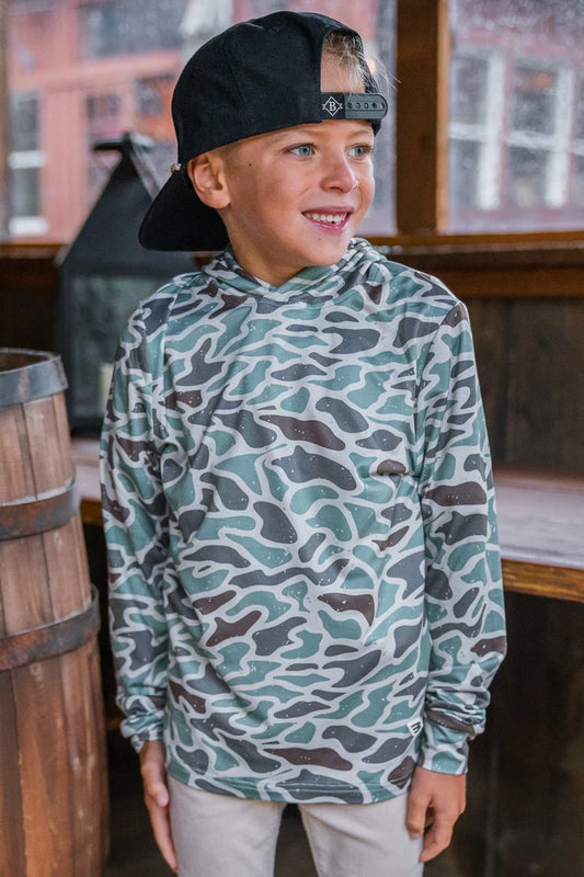 Youth Hoodie in Retro Duck Camo | Burlebo